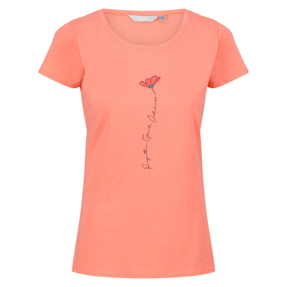 Breezed II - Damen T-Shirt | Aus weicher Baumwolle - Orange - T MUS T-Shirts/Tanks ku.Arm Da - Regatta - Sportrabatt