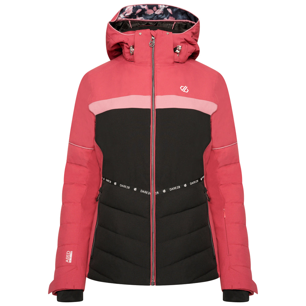 Conveyed Jacket - Damen Skijacke | besonders warme Wattierung - Rosa-Schwarz