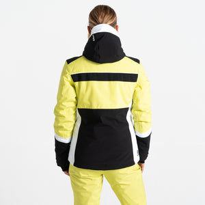 
                  
                    Laden Sie das Bild in den Galerie-Viewer, Vitilised Jacket - Damen Skijacke | mit abnehmbarer Kapuze - Gelb-Schwarz
                  
                