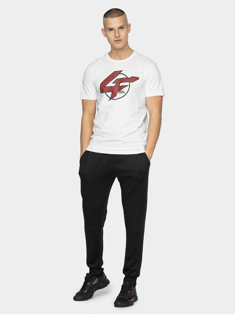 Herren T-Shirt | aus weichem Baumwollstrick - Weiß - Herren Shirt - 4F - Sportrabatt