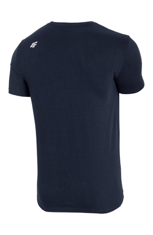 
                  
                    Laden Sie das Bild in den Galerie-Viewer, Herren T-Shirt | aus Baumwollstrick, mit Print - Blau - Herren Shirt - 4F - Sportrabatt
                  
                