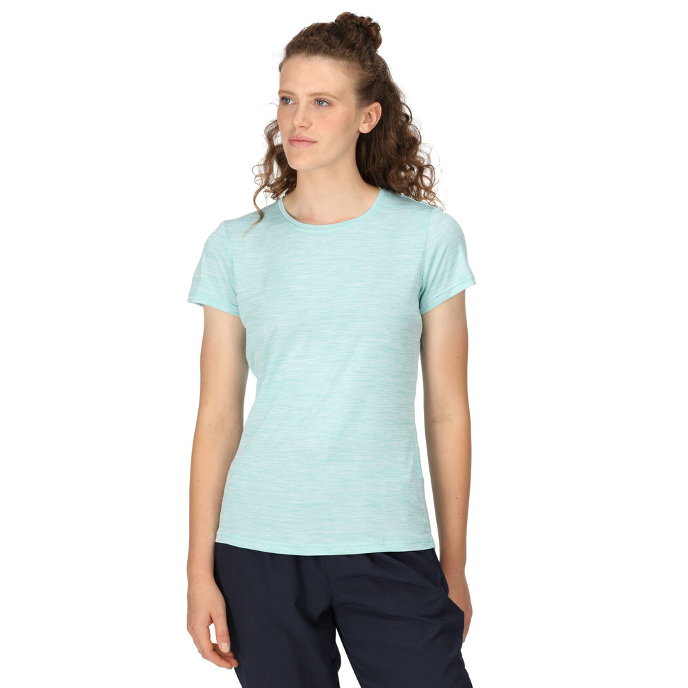 Fingal Edition - Damen T-Shirt | aus meliertem Jersey Gewebe - Hellblau