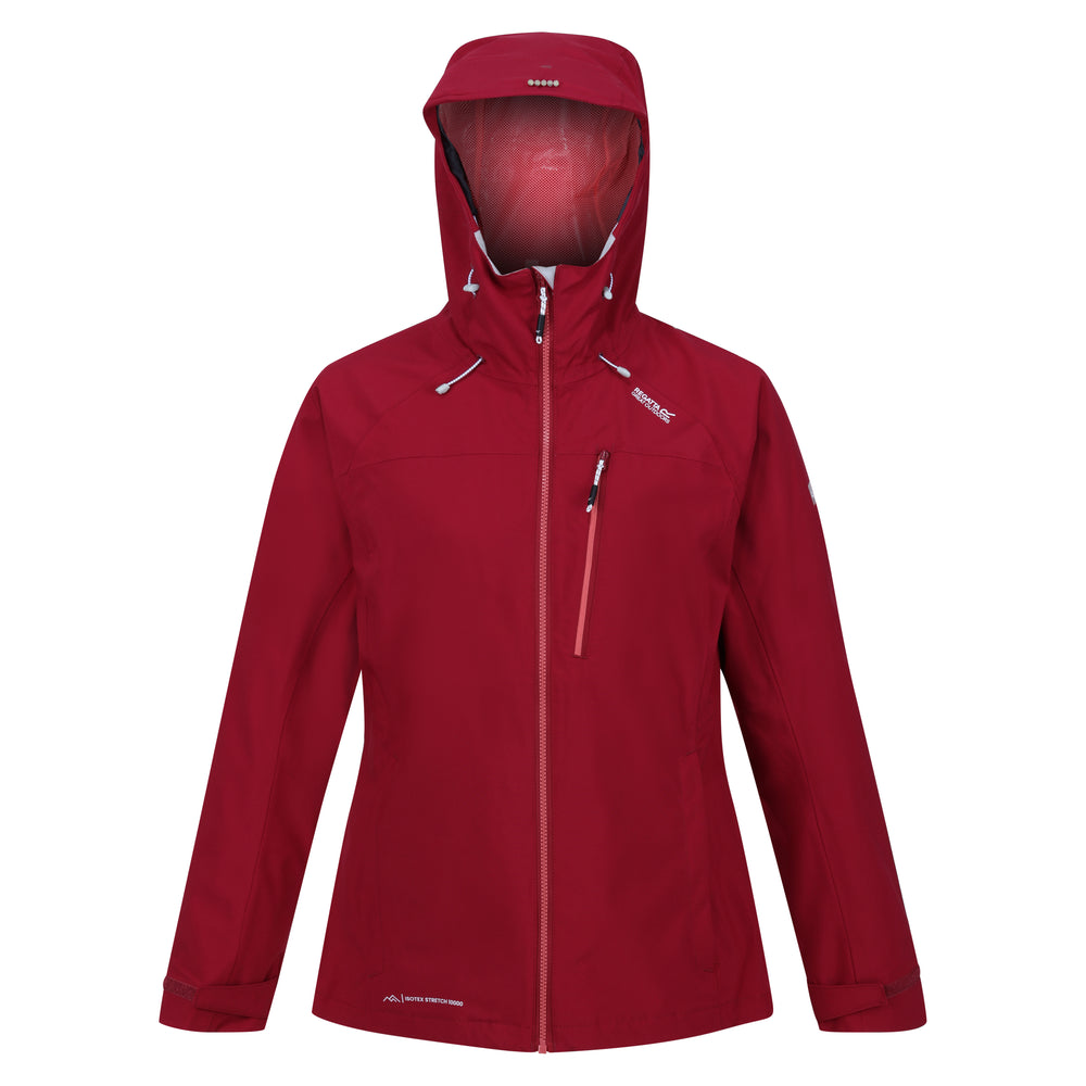 Britedale - Damen Outdoor-Jacke | mit integrierter Taschenlampe - Rot