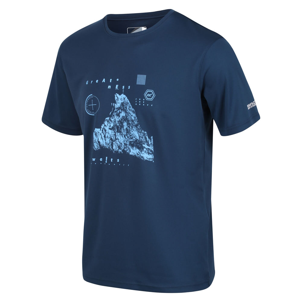 Fingal VI - Herren T-Shirt | Mit Print - Blau - T MUS T-Shirts/Tanks ku.Arm He/Uni - Regatta - Sportrabatt