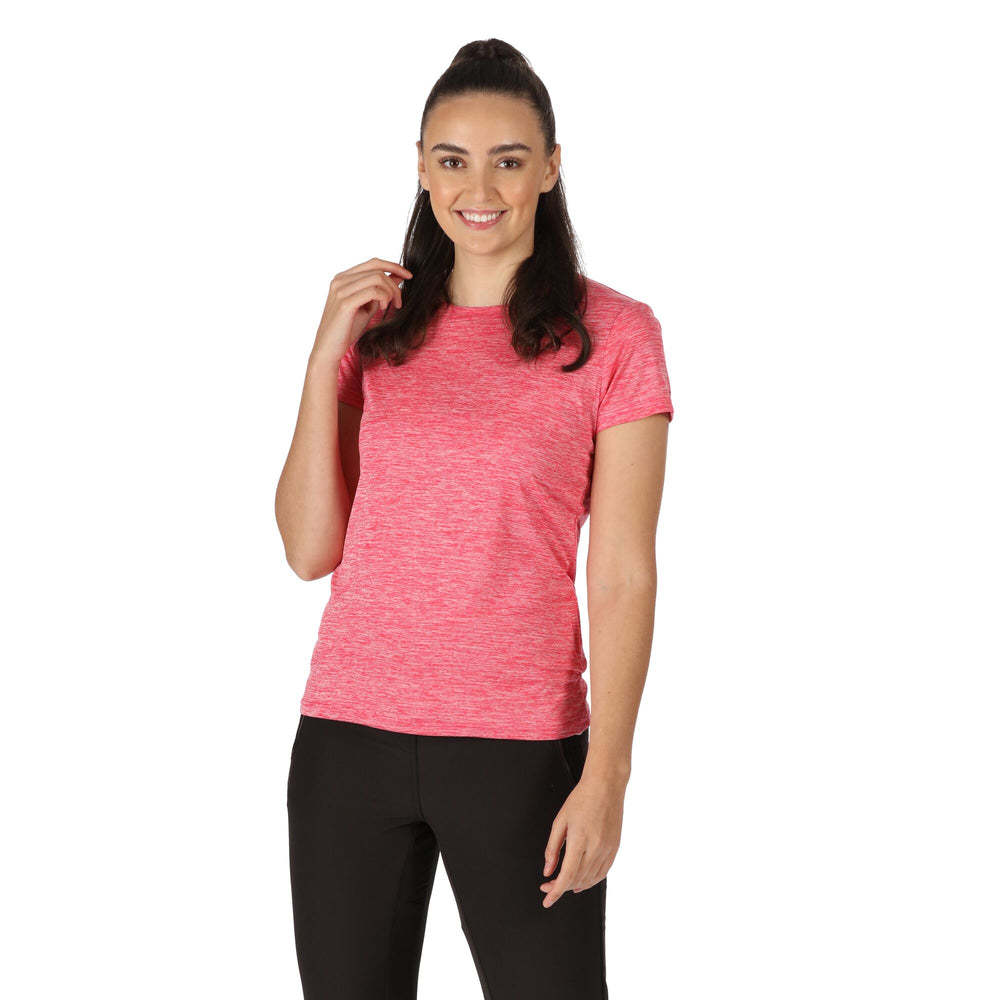Fingal Edition - Damen T-Shirt | aus meliertem Jersey Gewebe - Pink