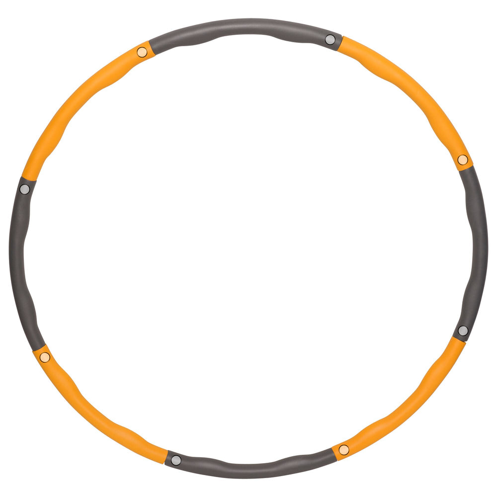 Weighted Hoop - Hula Hoop Reifen |  mit Wellenrillen - Grau-Gelb