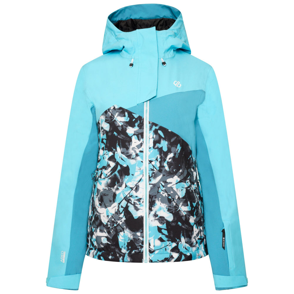 Determined Jacket - Damen Skijacke | wasserdicht und atmungsaktiv - Blau-Gemustert