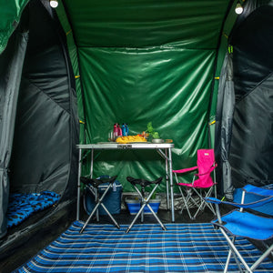 
                  
                    Laden Sie das Bild in den Galerie-Viewer, Kivu 4 Vis a Vis - 4-Personen Zelt | mit zwei Schlafkabinen - Grün
                  
                