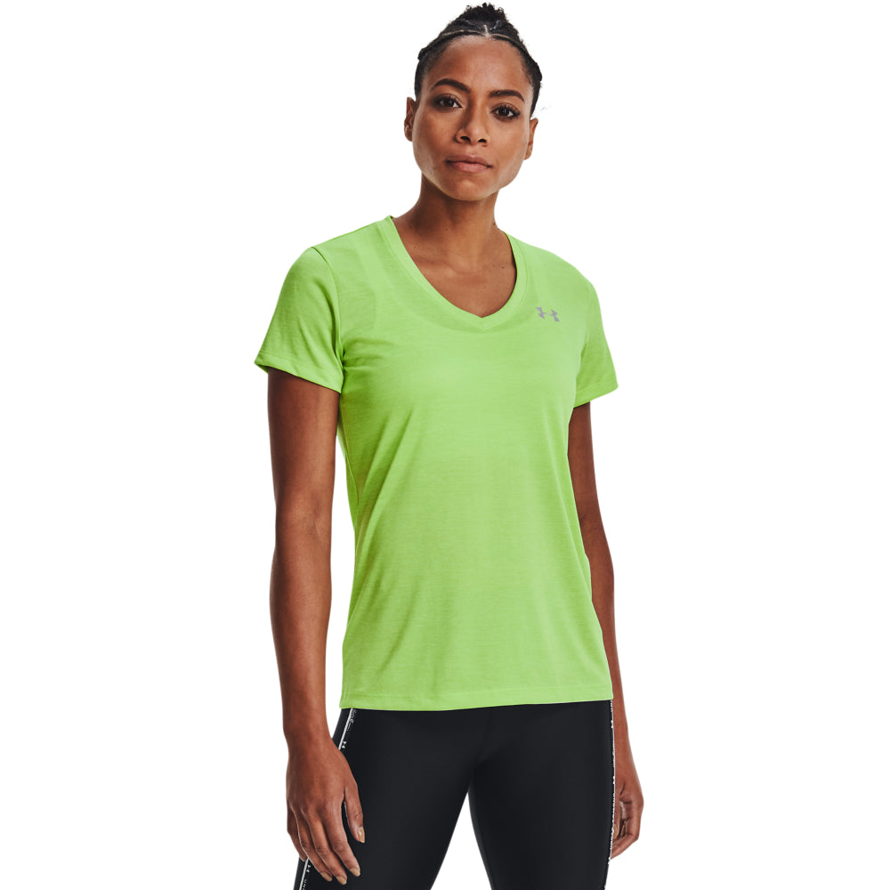 Twist Tech  - Damen T-Shirt | mit tiefem V-Ausschnitt - Grün